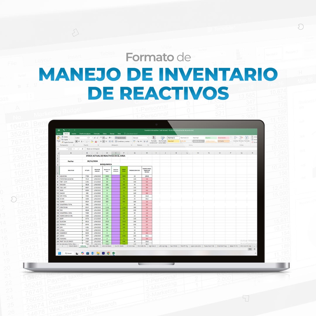 Formato de Manejo de inventario de reactivos