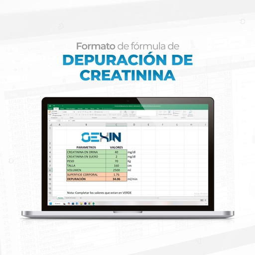 [FOR0007] Formato de Fórmula de depuración de Creatinina