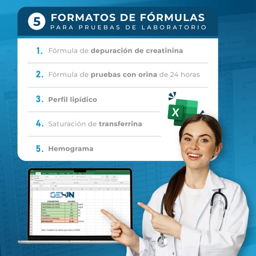 [PA0002] Pack de 5 fórmulas para pruebas de Laboratorio.