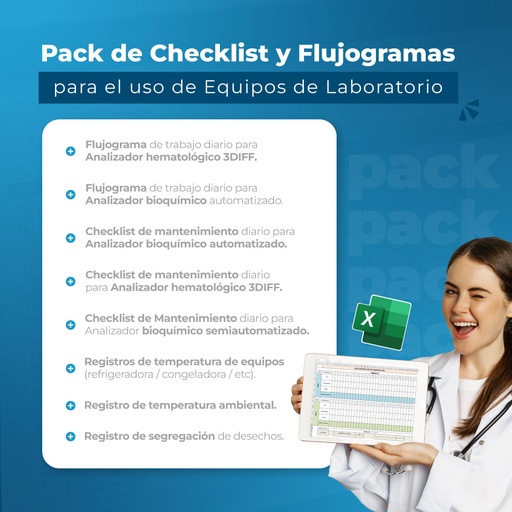 [PA0004] Pack de Checklist y Flujogramas para el uso de equipos de Laboratorio