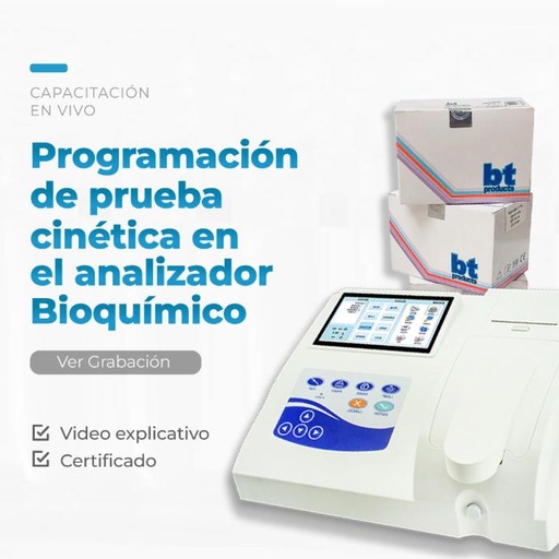 Programación de prueba cinética en el analizador bioquímico semi automatizado - Taller Live 5 2025