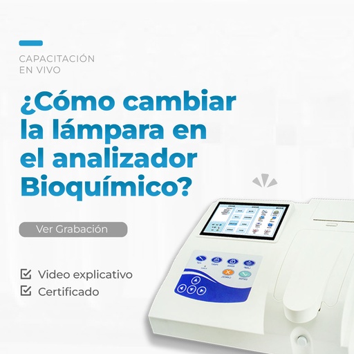 Como cambiar la lámpara en el analizador de bioquímica semi automatizado  - Taller Live 10 2025