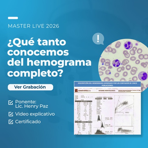 Hematología ¿Estas interpretando correctamente un hemograma completo? - Master Live 1 2026