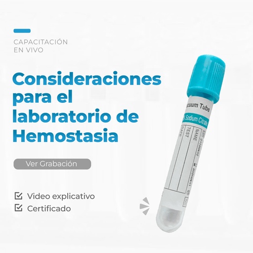 Consideraciones para el  laboratorio de Hemostasia - Taller Live 5 2026
