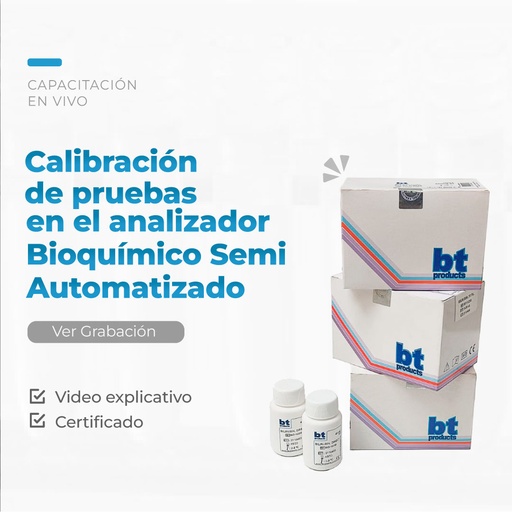 Calibración de pruebas en analizador bioquímico semi automatizado - Taller Live 9 2026